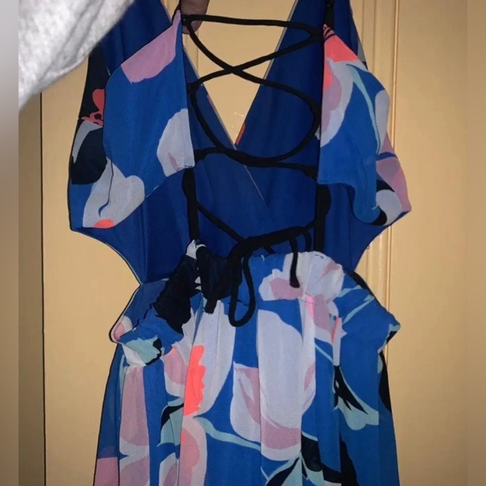 Express Floral Cutout Maxi Dress XS - Picture 5 of 14